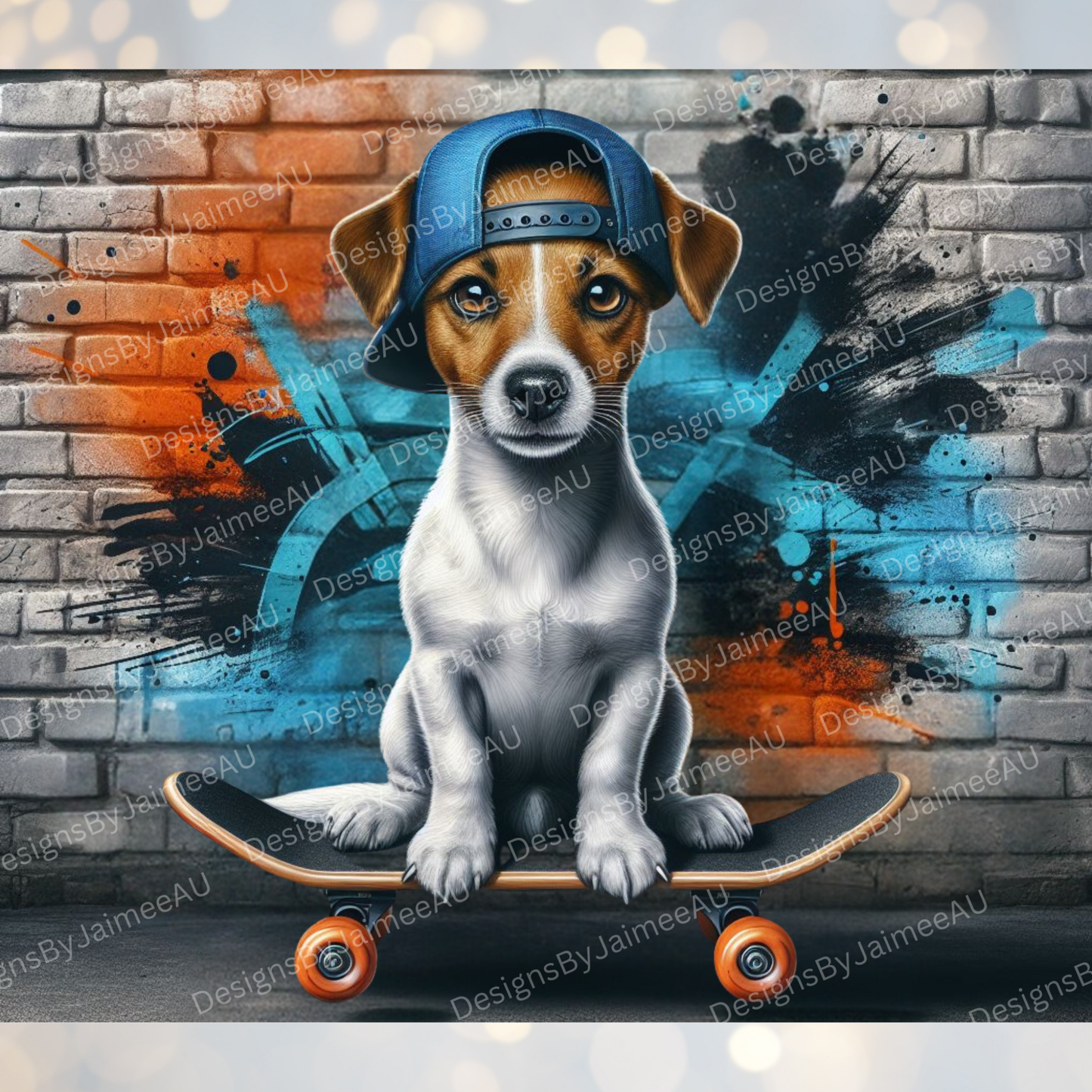 Skater Boy Jack Russell Digital 20oz Sublimation Tumbler Wrap