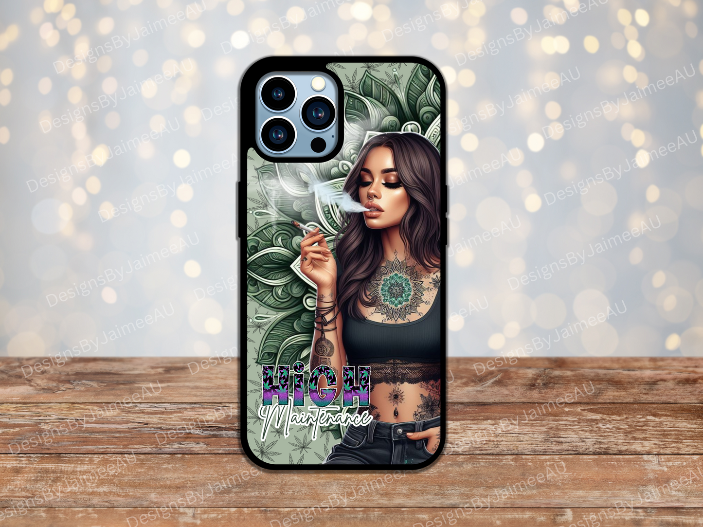 High Maintenance Digital Phone Case Design