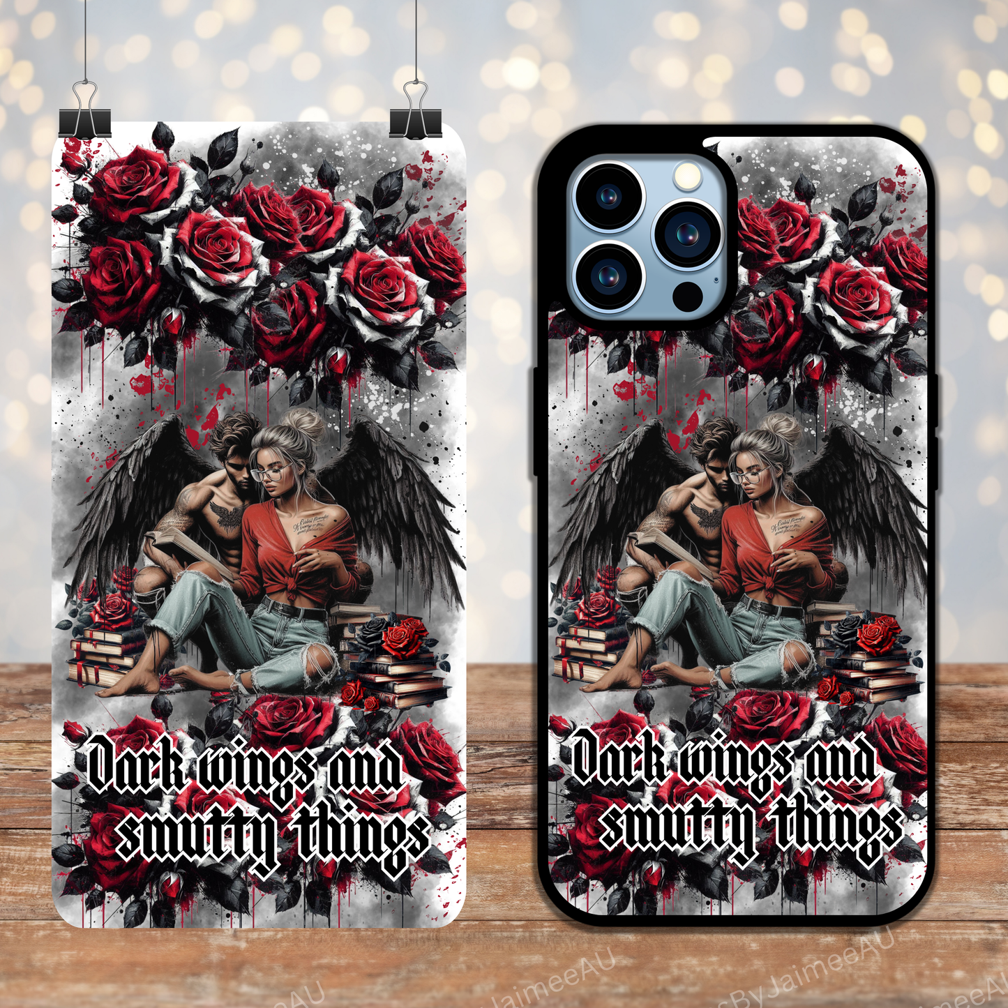 Dark Wings and Smutty Things - Dark Romance - Digital Phone Case Design