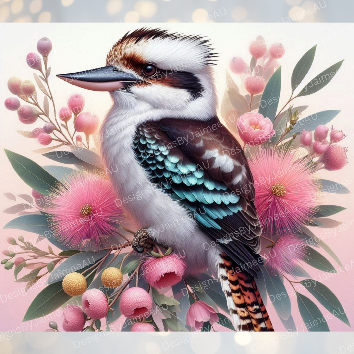 Ombre Pastel Pinks and Purples Kookaburra Digital 20oz Sublimation Tumbler Wrap