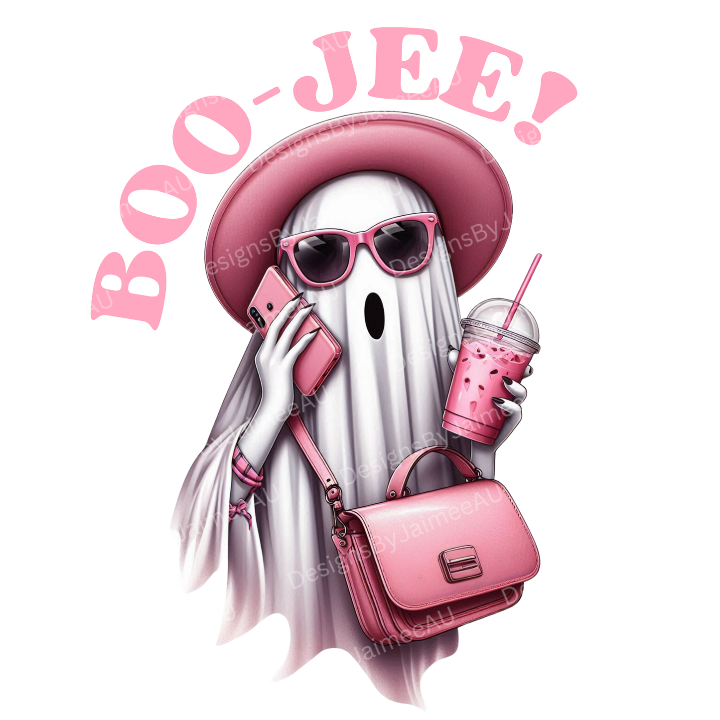 BOO-JEE! Sheet Ghost Digital DTF Transfer PNG Image