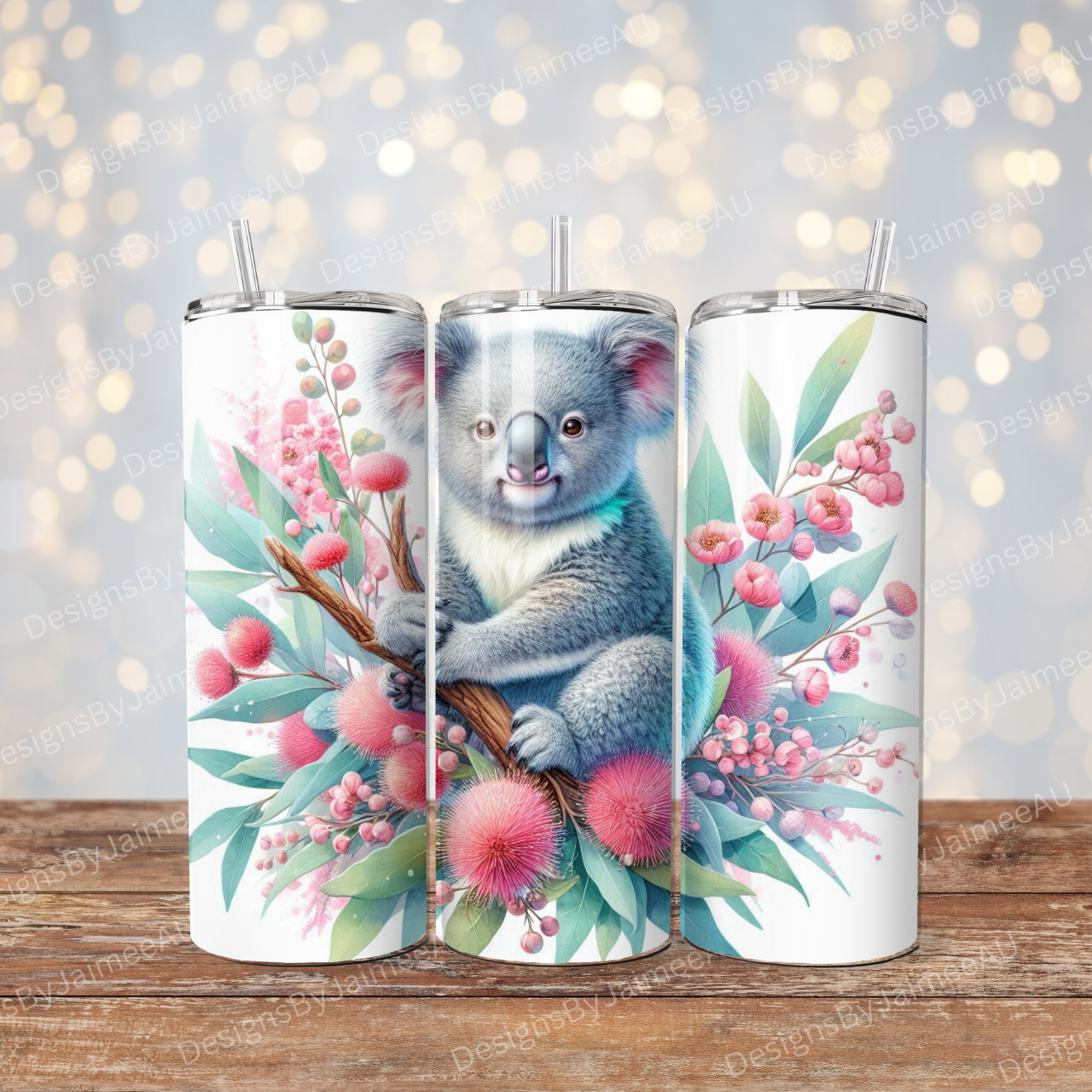 Pinky Koala Digital 20oz Sublimation Tumbler Wrap