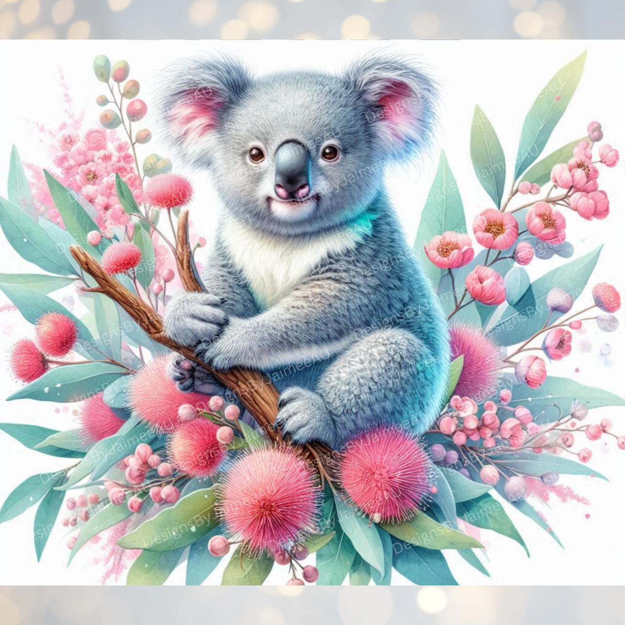 Pinky Koala Digital 20oz Sublimation Tumbler Wrap