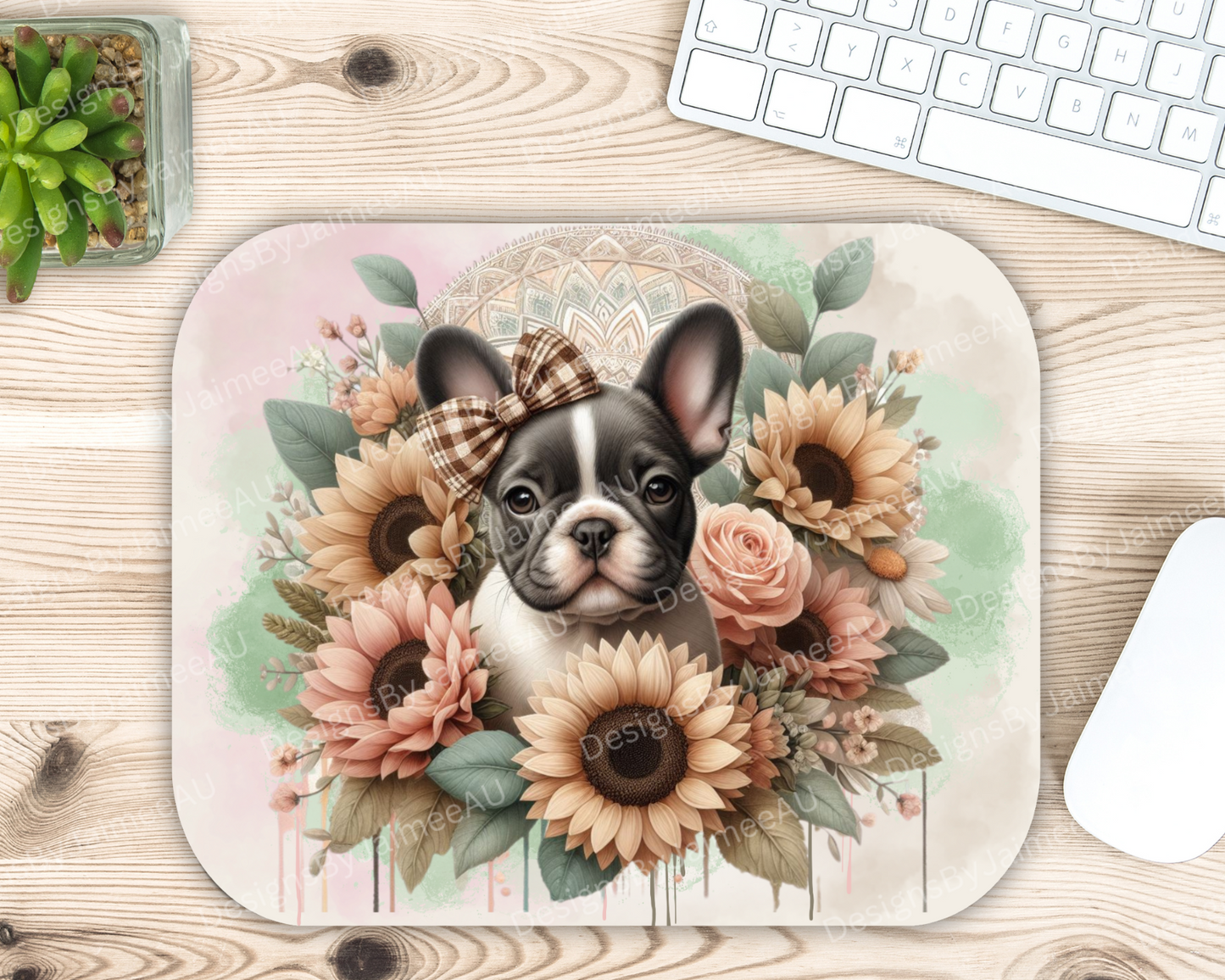 Earthy Frenchie #3 Digital Sublimation Mouse Pad Design