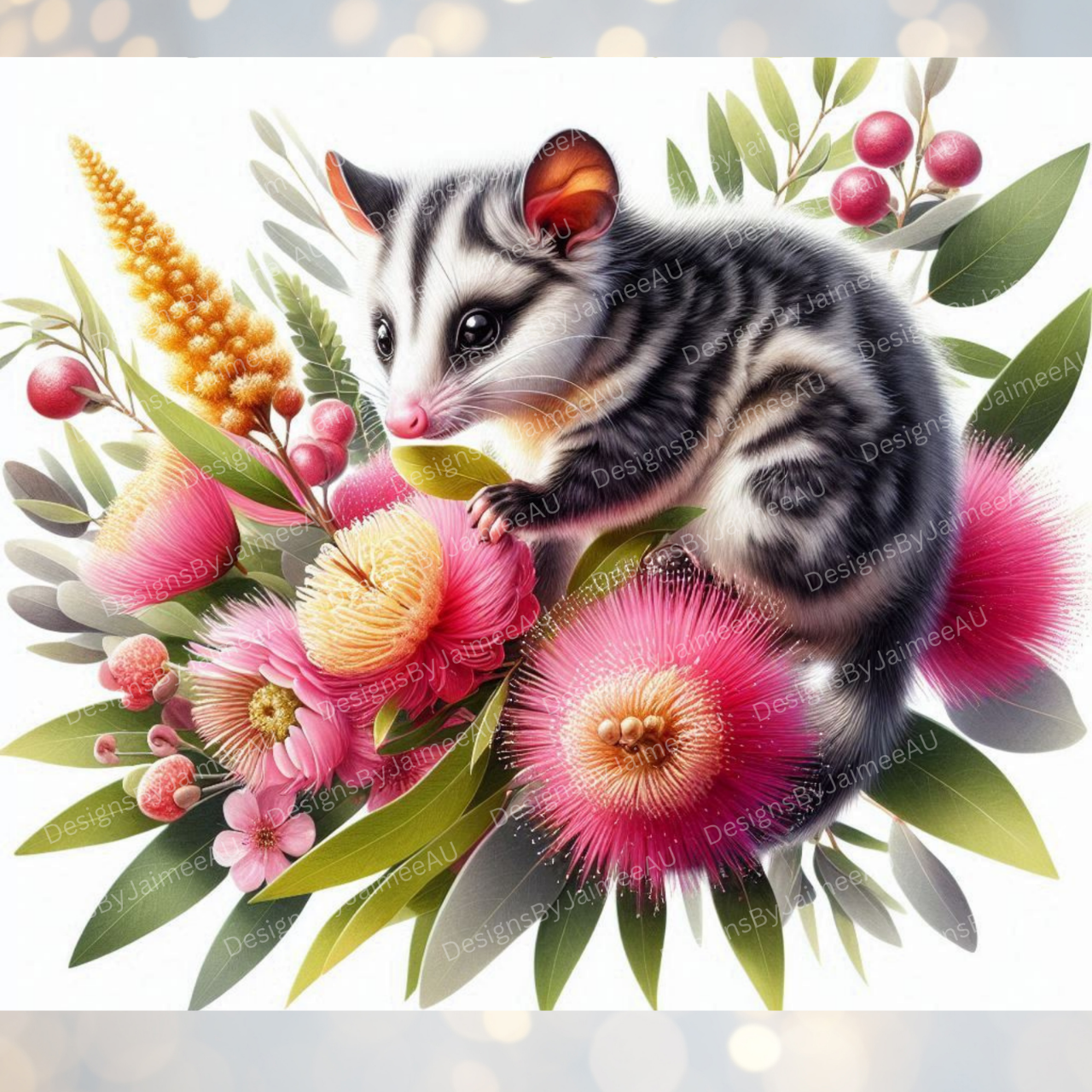Vibrant Possum Digital 20oz Sublimation Tumbler Wrap