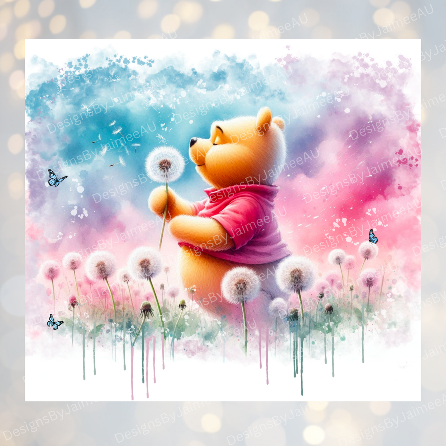 Wildflower Dreams #1 Winnie The Pooh - Digital 20oz Sublimation Tumbler Wrap