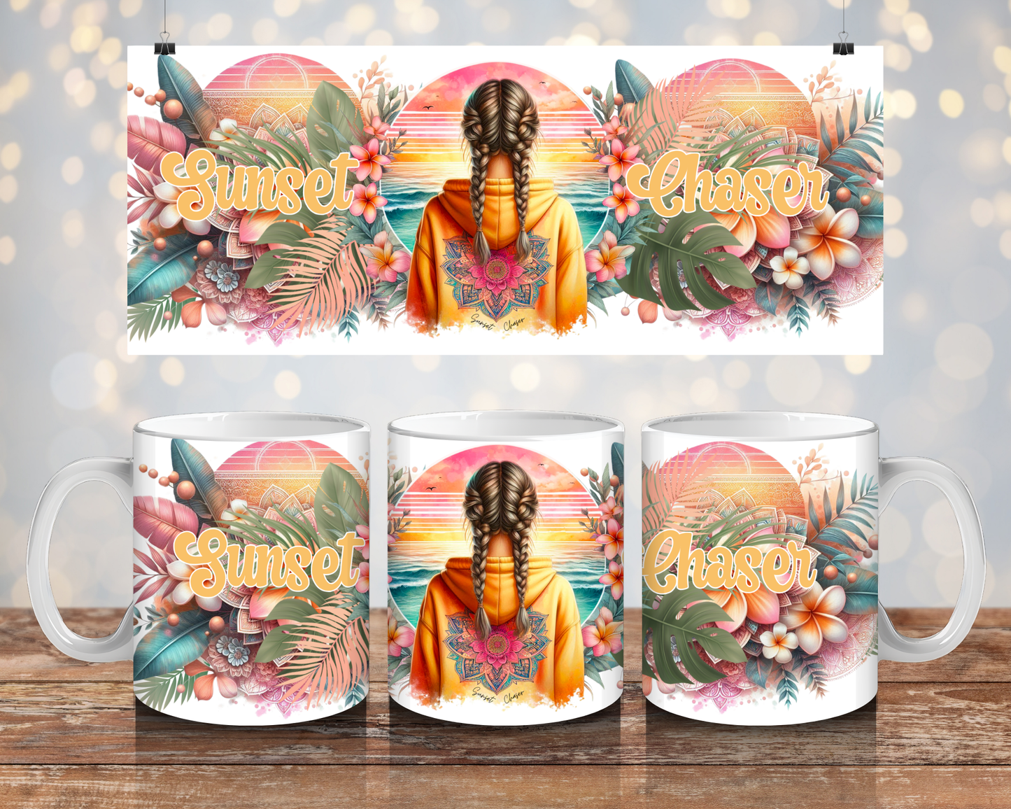 Sunset Chaser - Digital 11oz Sublimation Coffee Mug Design
