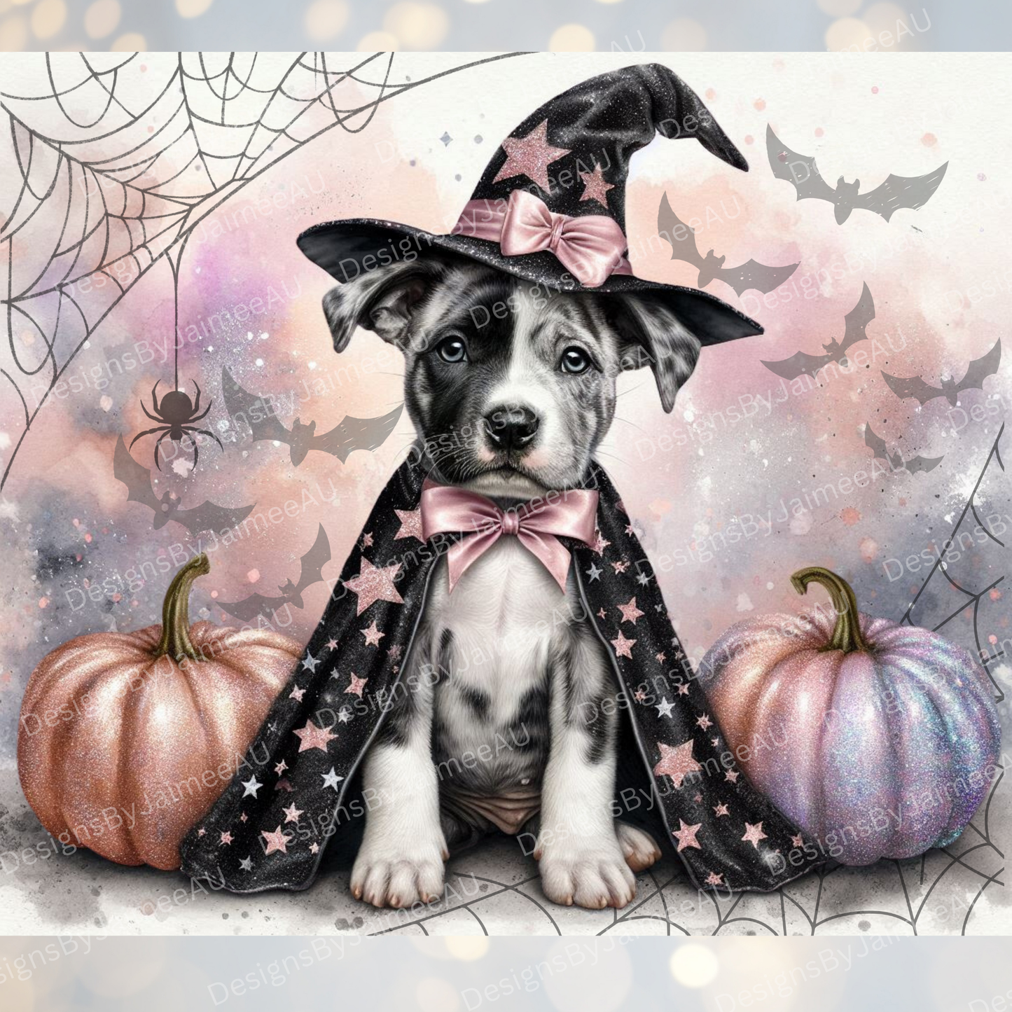 Pastel Halloween Staffy #1 Digital 20oz Sublimation Tumbler Wrap