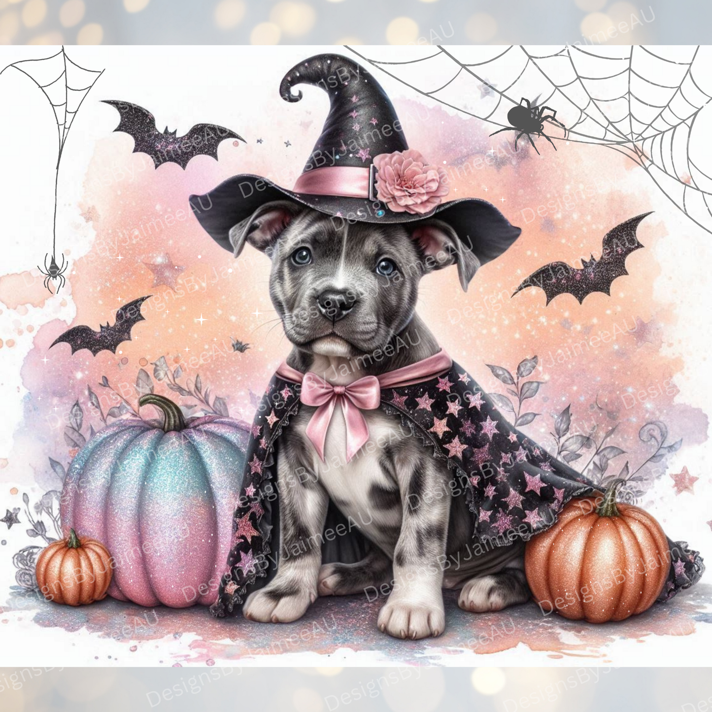 Pastel Halloween Staffy #2 Digital 20oz Sublimation Tumbler Wrap