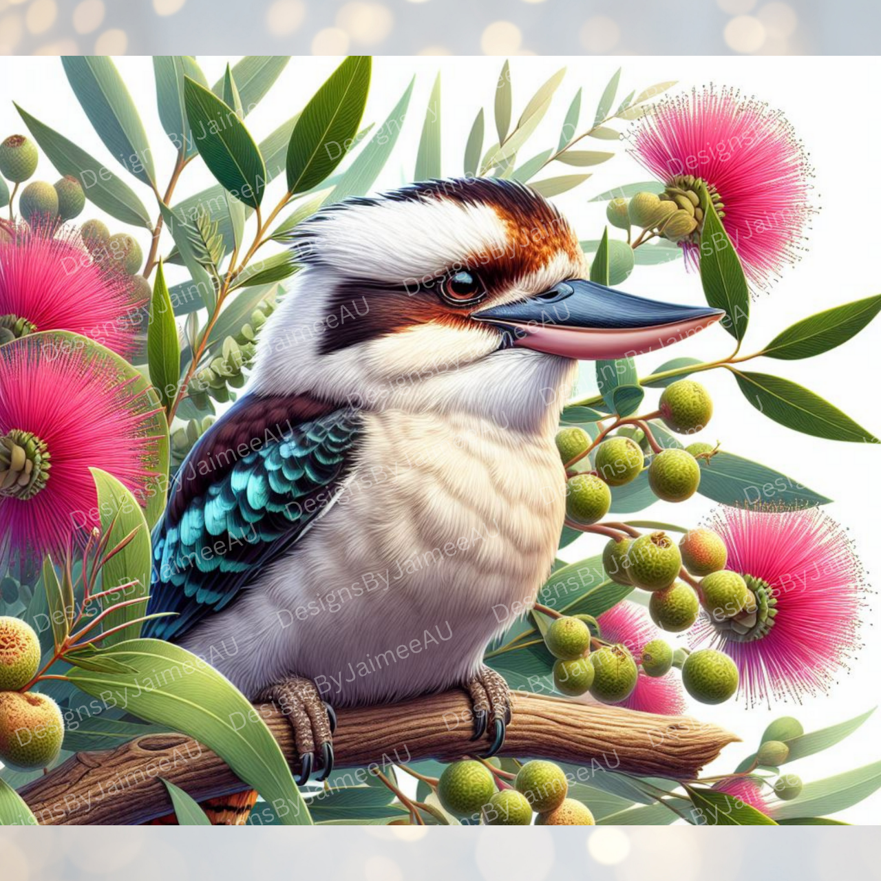 Vibrant Kookaburra #2 Digital 20oz Sublimation Tumbler Wrap