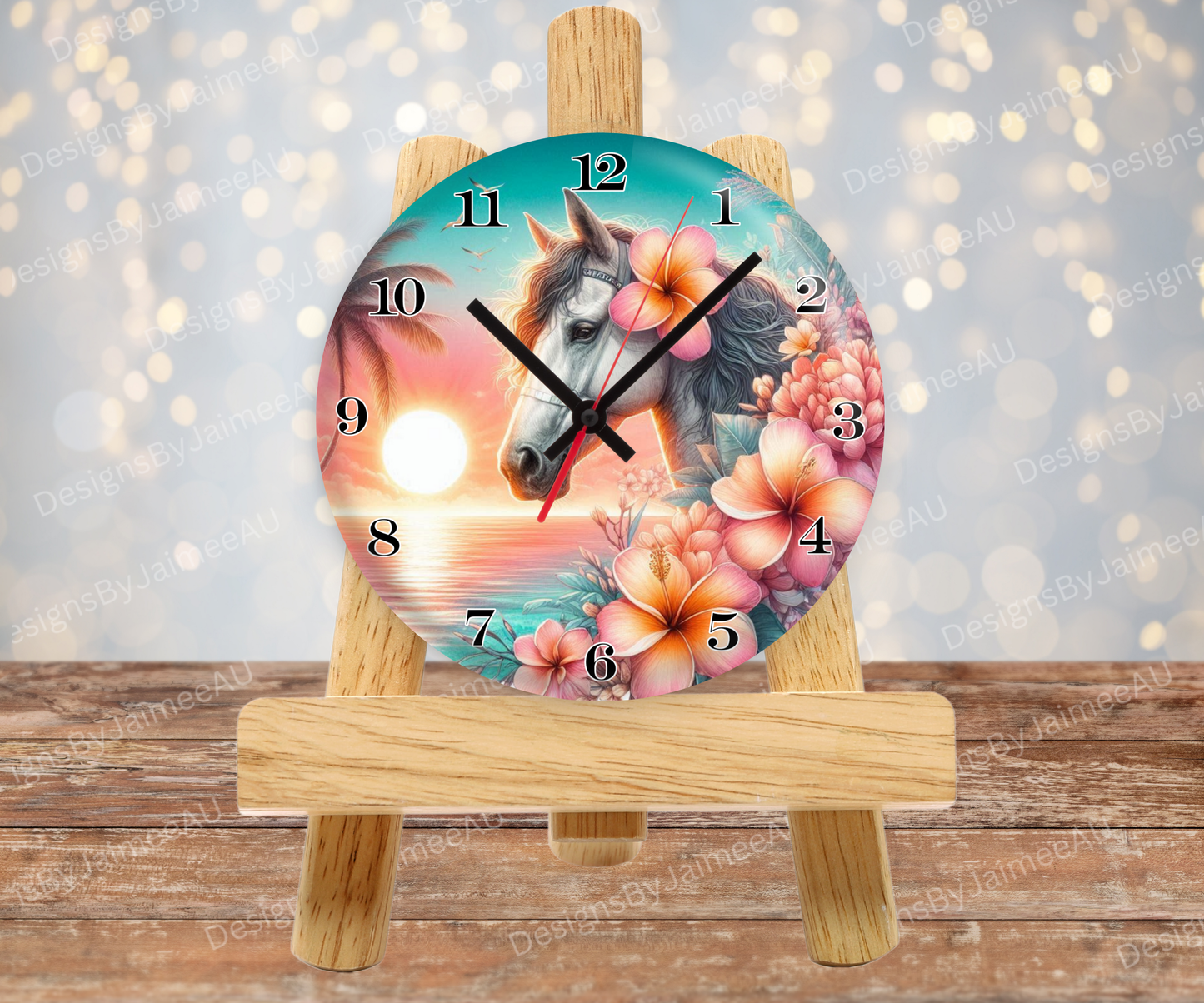 Summer Horse #6 Digital Sublimation Clock Design