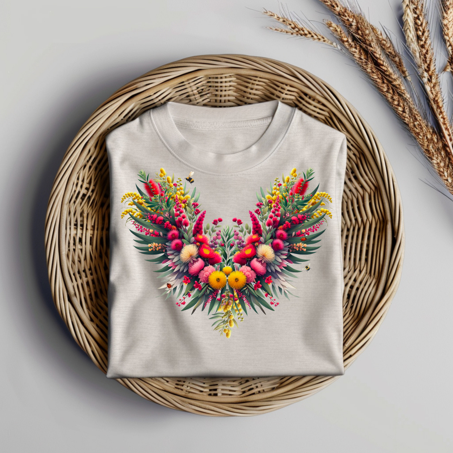 Aussie Native Flower Wing Design Digital DTF Transfer PNG Image