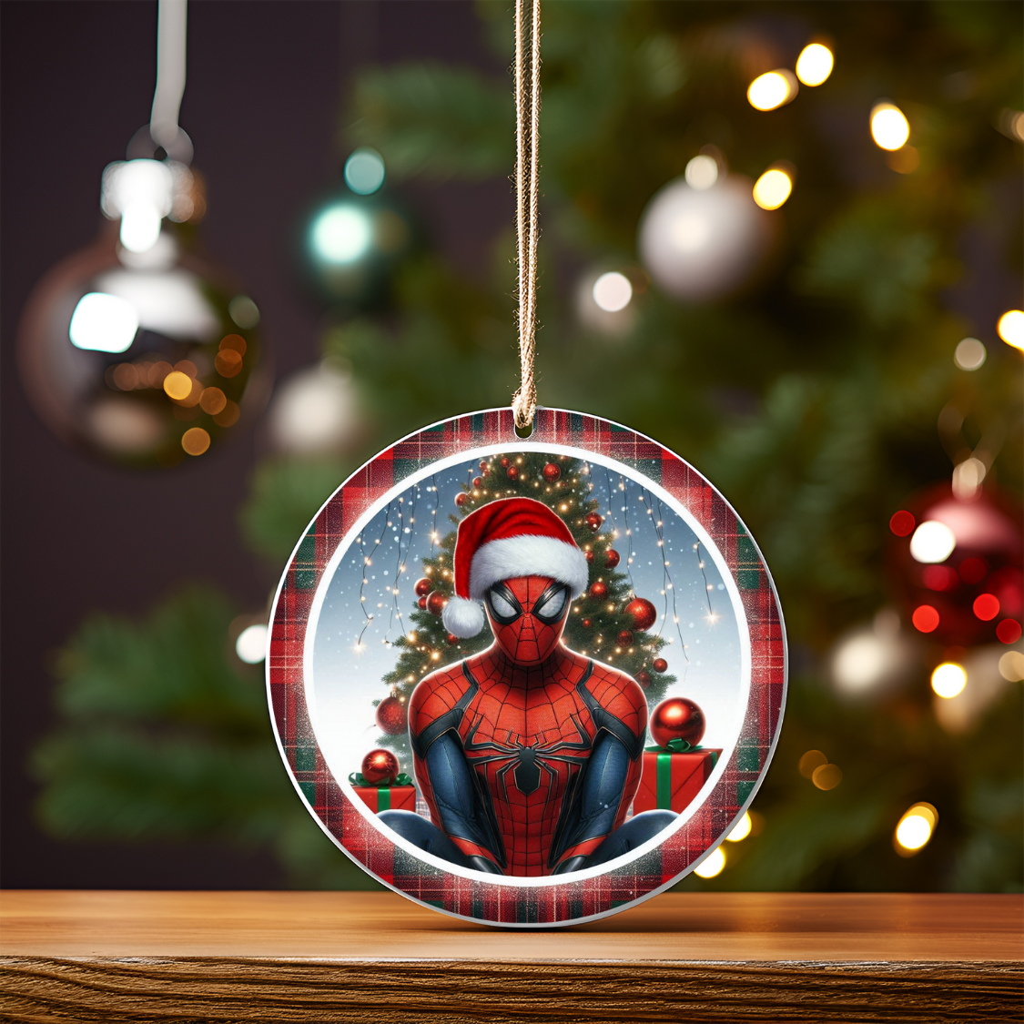 Christmas Spiderman #1 Digital Sublimation Ornament Design