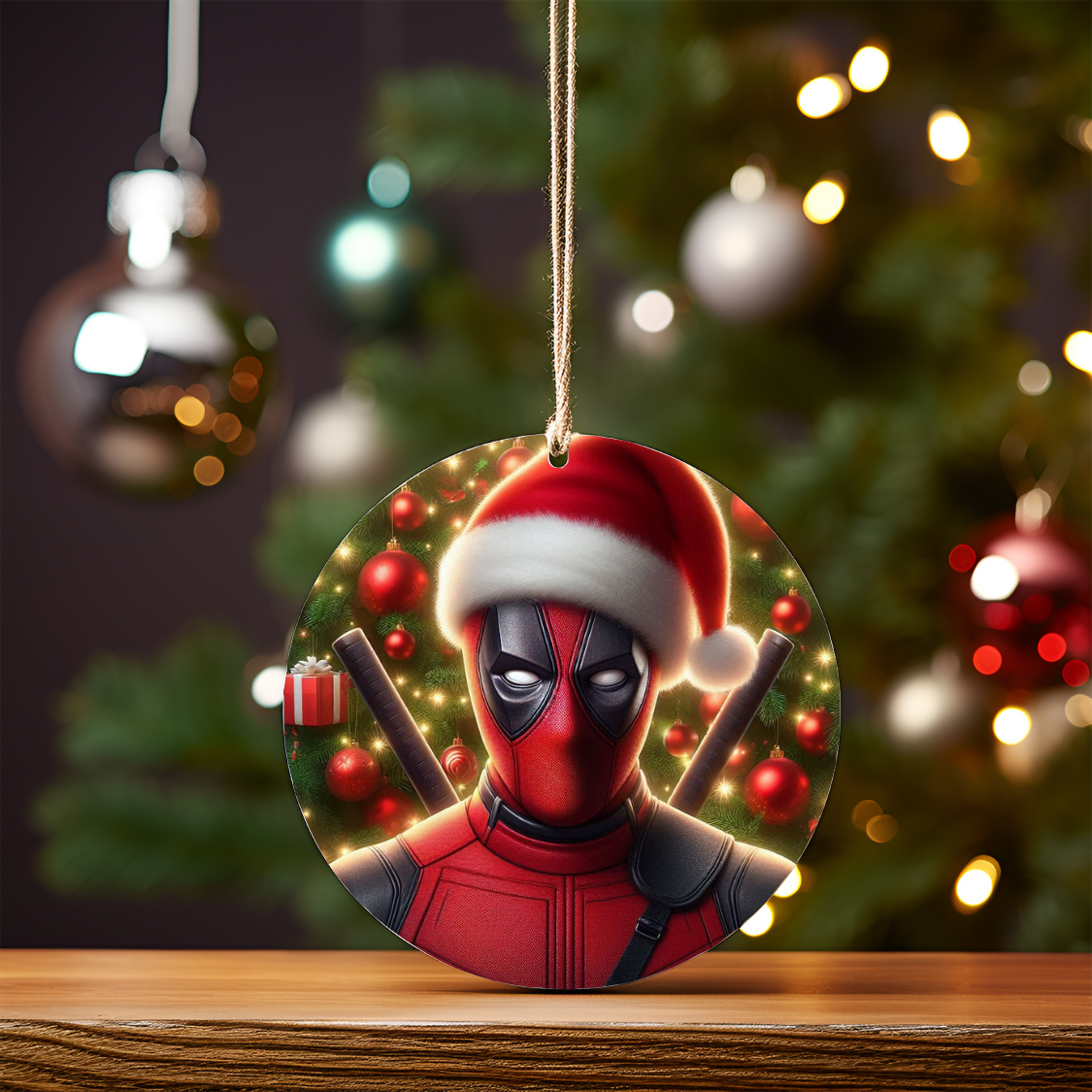 Christmas Deadpool #2 Digital Sublimation Ornament Design