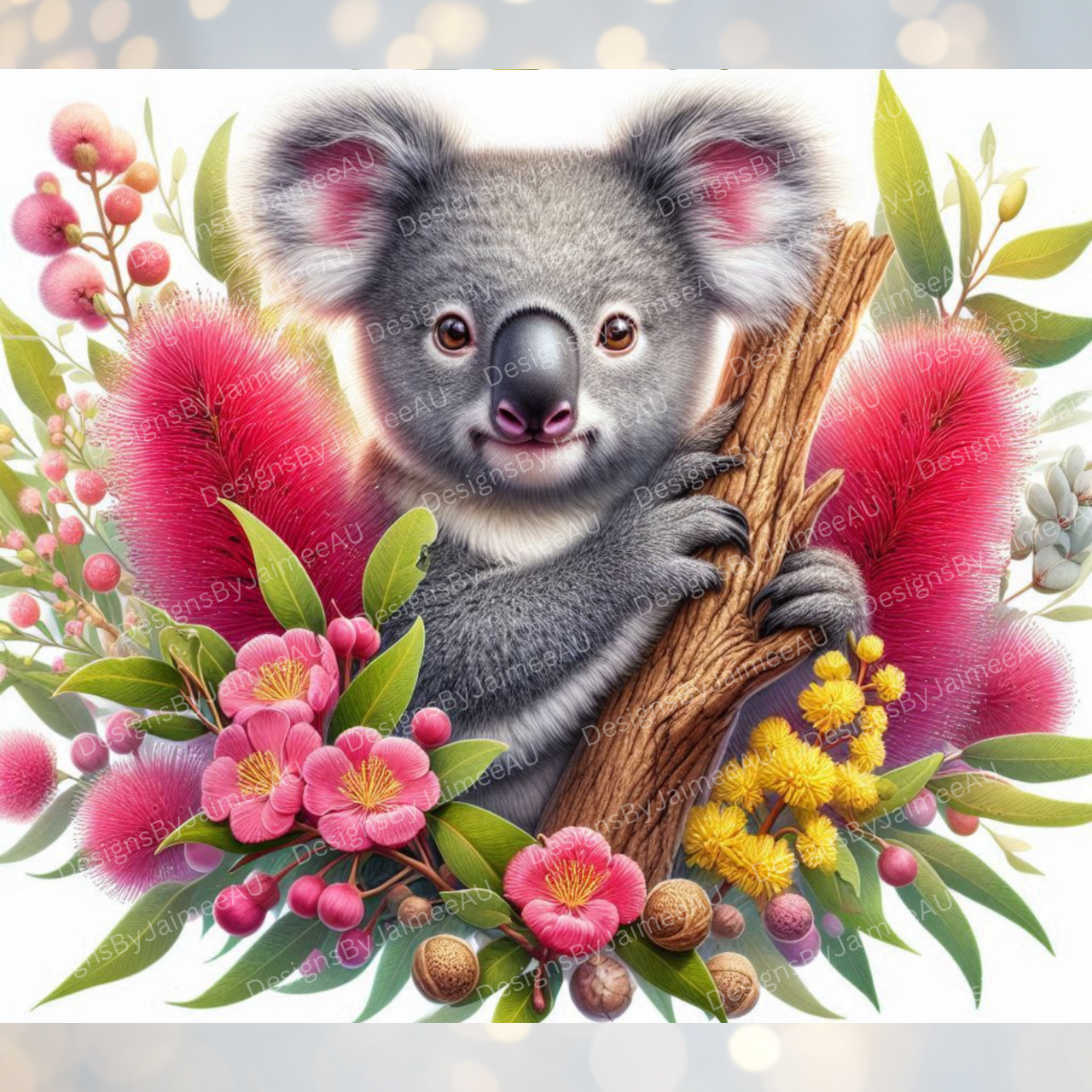 Vibrant Koala Digital 20oz Sublimation Tumbler Wrap