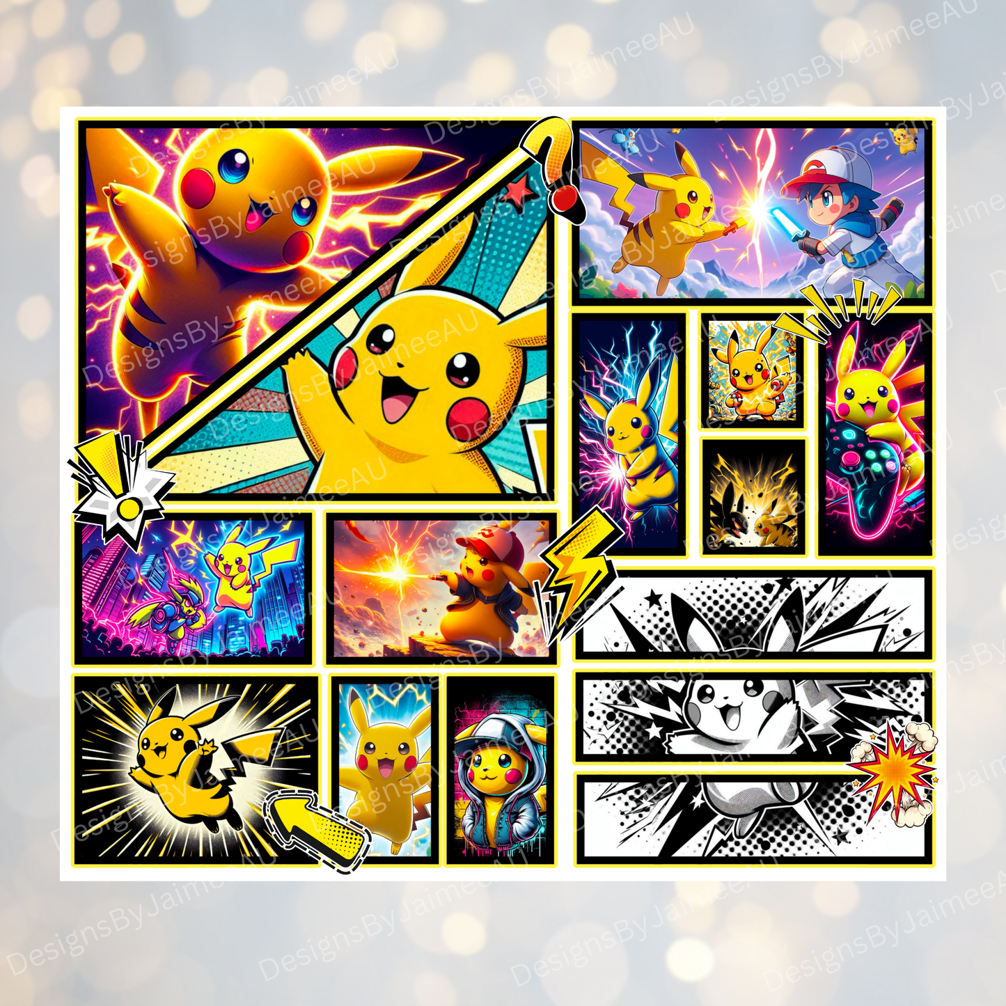 Pikachu 20oz Sublimation Tumbler Wrap