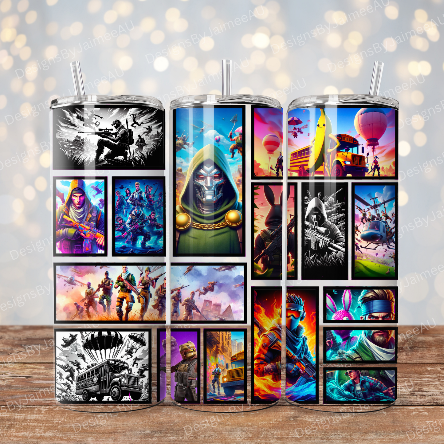 Fortnite Digital 20oz Sublimation Tumbler Wrap