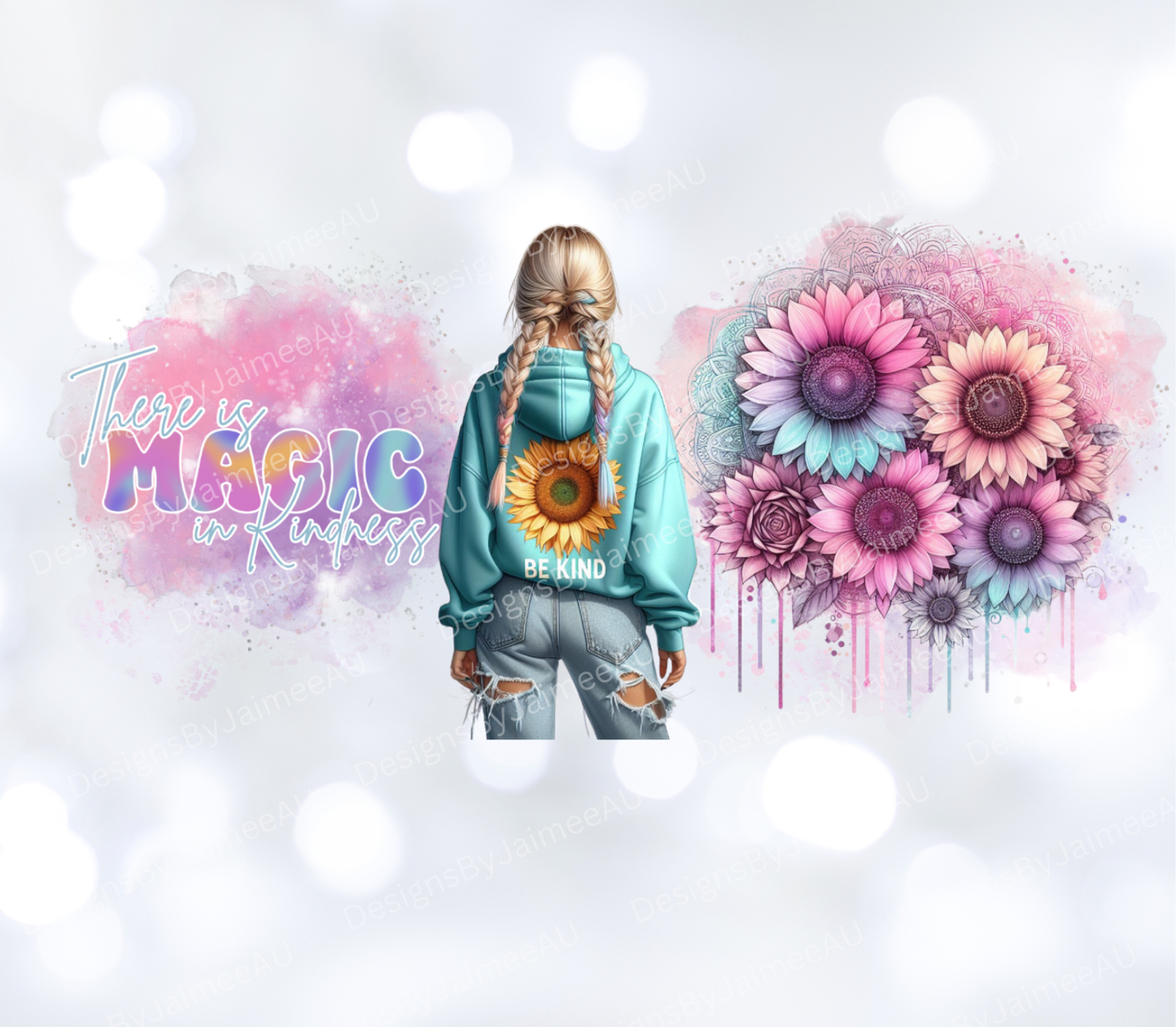 There is Magic in Kindness Digital Download 16oz UV DTF Transfer Wrap PNG Image