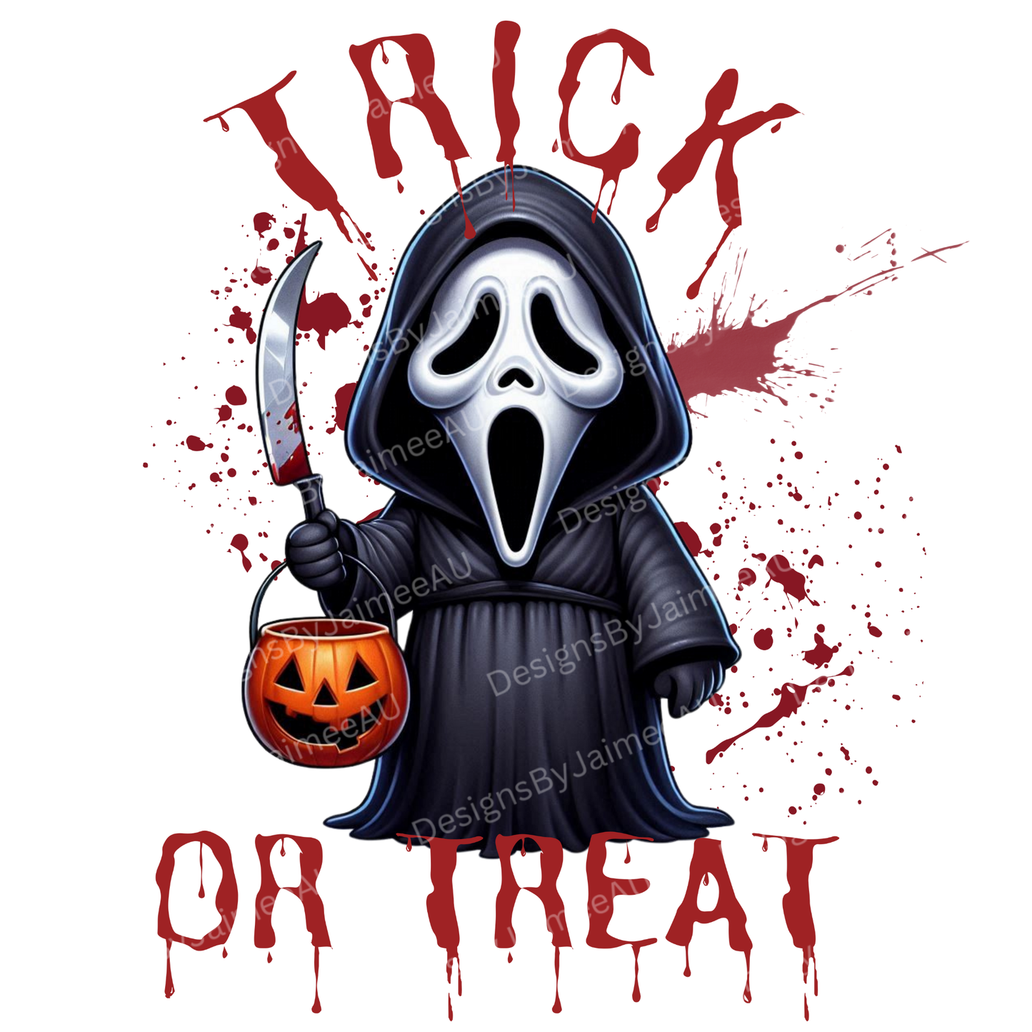 Trick or Treat - Ghostface Digital DTF Transfer PNG Image