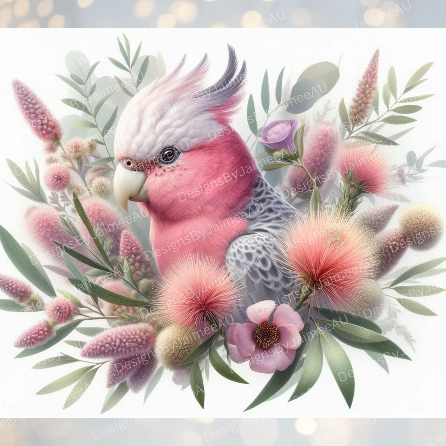 Aussie Natives and Pastel Galah Digital 20oz Sublimation Tumbler Wrap