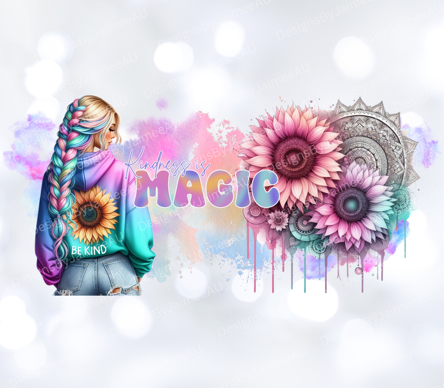 Kindness is Magic Digital Download 16oz UV DTF Transfer Wrap PNG Image