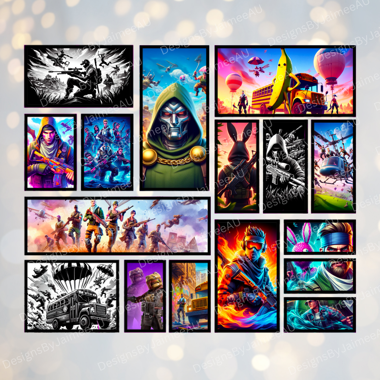Fortnite Digital 20oz Sublimation Tumbler Wrap