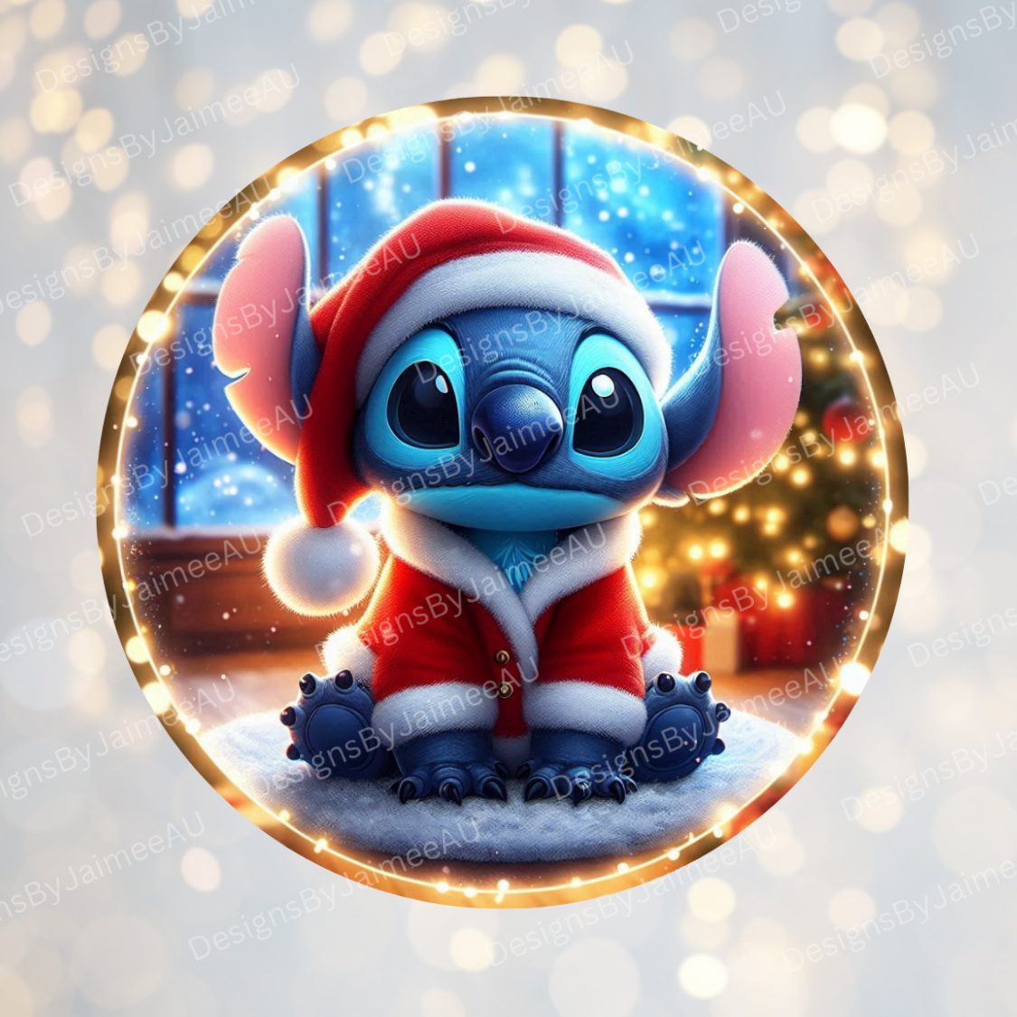 Christmas Stitch #3 Digital Sublimation Ornament Design