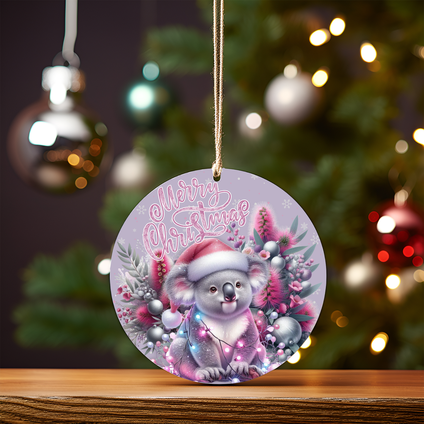 Christmas Koala #1 Digital Sublimation Ornament Design