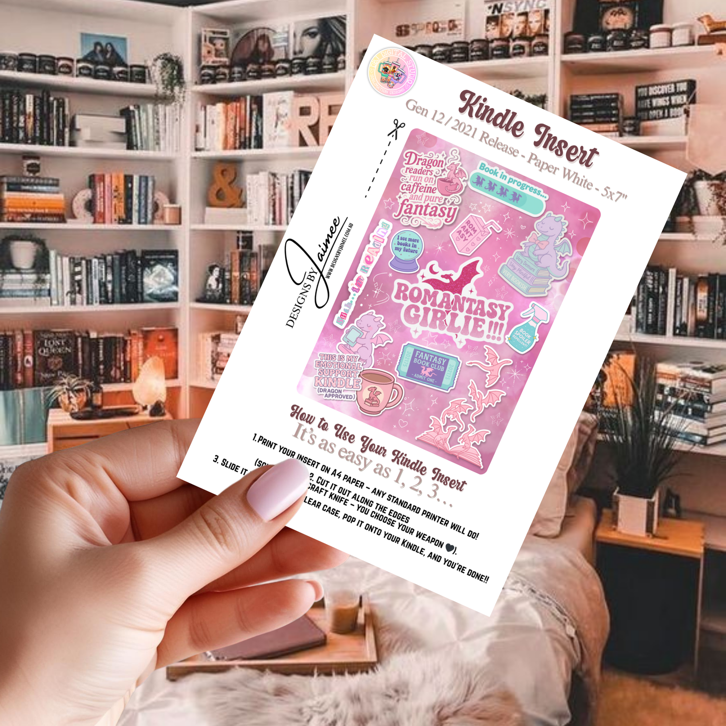 Pink Fantasy Girlie - Digital Kindle Insert