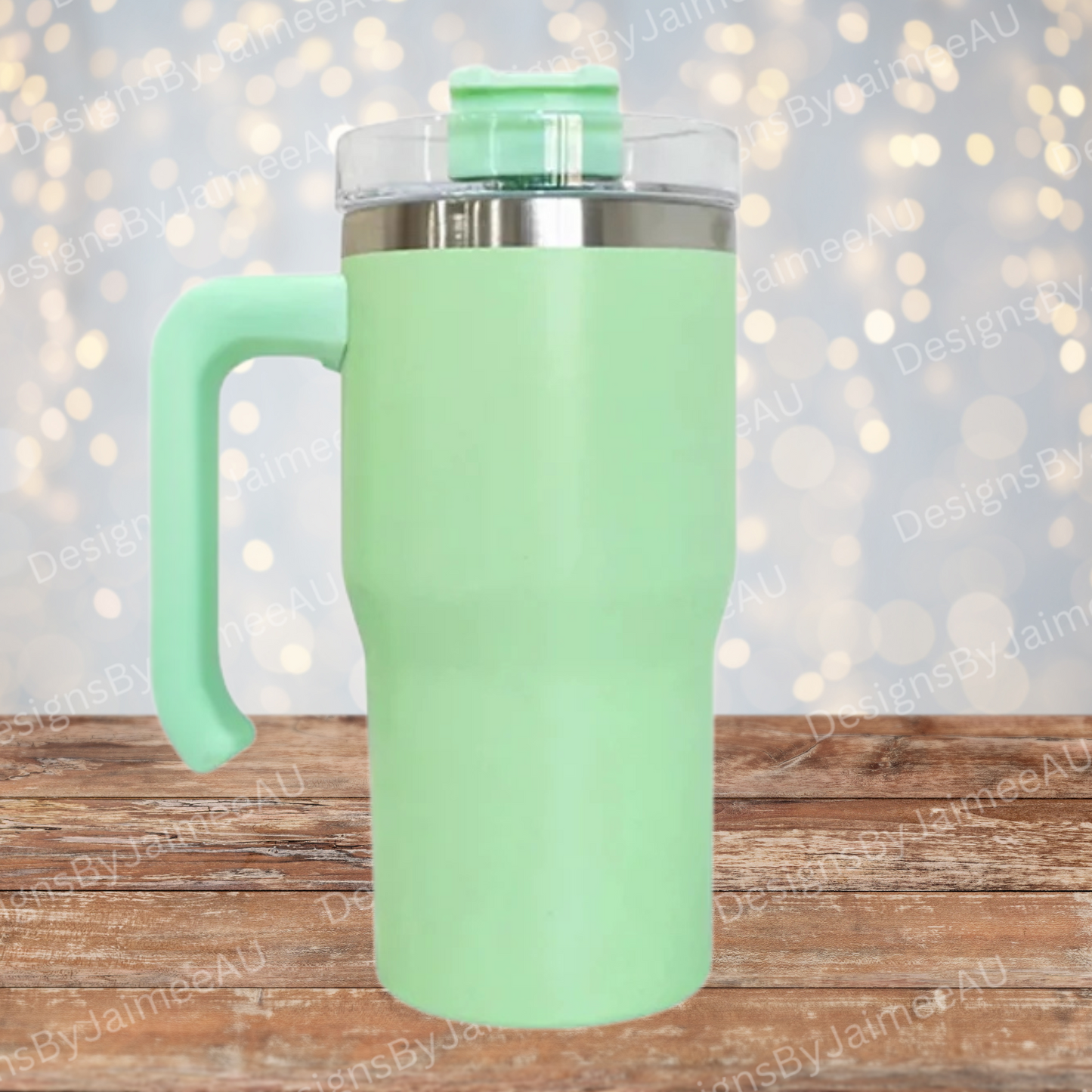 Highland and Sunflowers - Black and White Design - 20oz (558ml) Macaron Tumbler with Handle