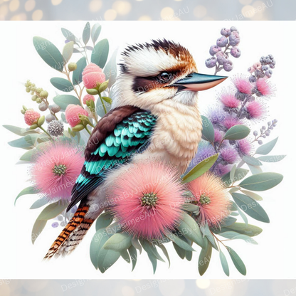 Pastel Pinks and Purples Kookaburra #1 Digital 20oz Sublimation Tumbler Wrap