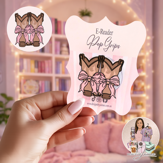 Cowgirl Boots | E-Reader Magnetic Grip | Interchangeable Bookish Accessory