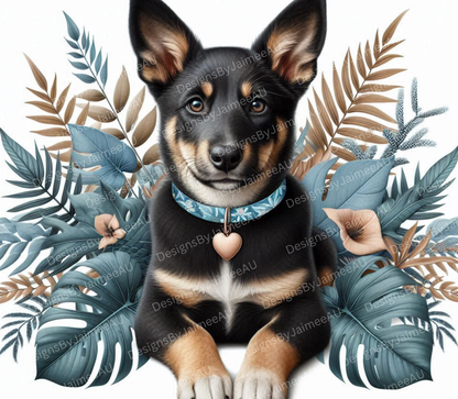 Tropical Earthy Vibes Kelpie Digital 20oz Sublimation Tumbler Wrap