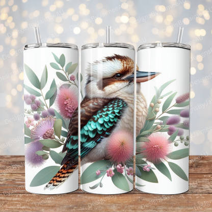 Pastel Pinks and Purples Kookaburra #2 Digital 20oz Sublimation Tumbler Wrap