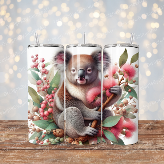 Earthy Koala Digital 20oz Sublimation Tumbler Wrap