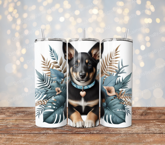 Tropical Earthy Vibes Kelpie Digital 20oz Sublimation Tumbler Wrap