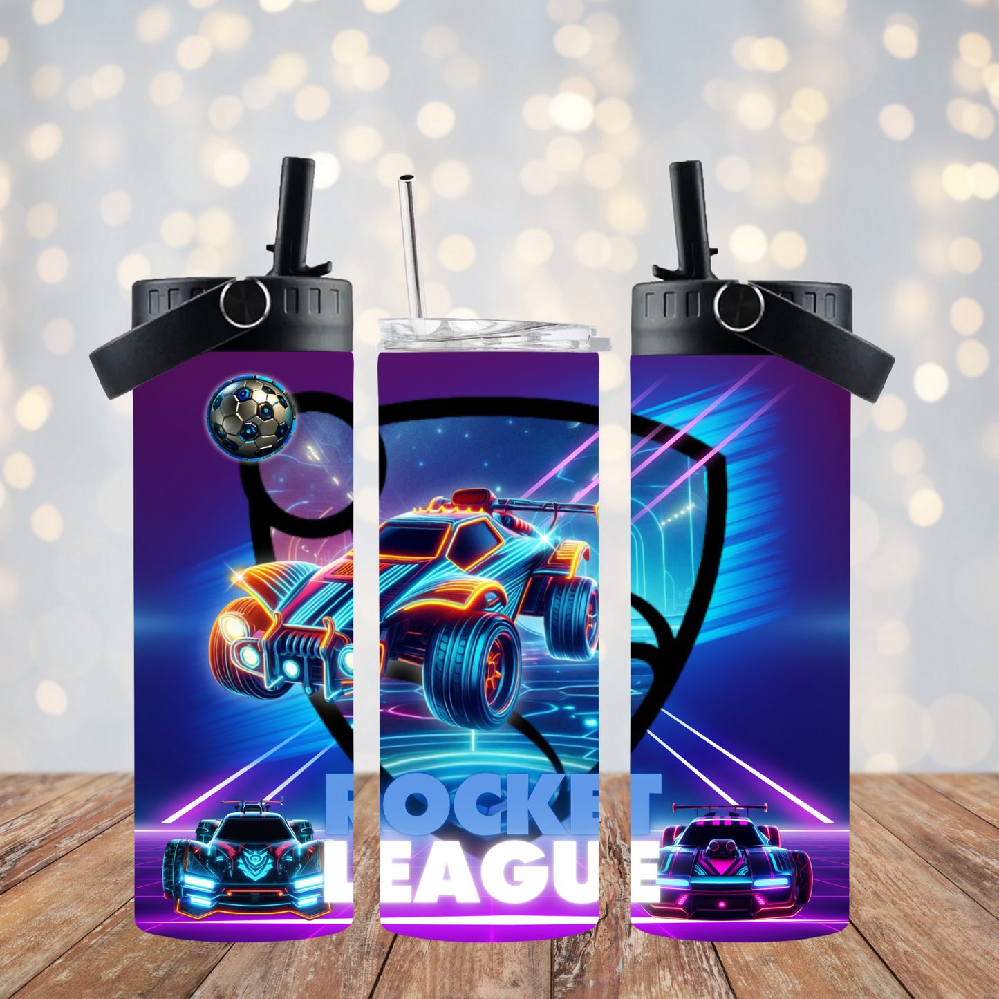 Neon Rocket League Digital 20oz Sublimation Tumbler Wrap
