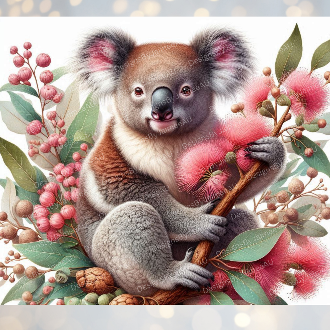 Earthy Koala Digital 20oz Sublimation Tumbler Wrap