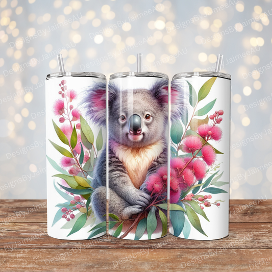 Watercolour Koala Digital 20oz Sublimation Tumbler Wrap