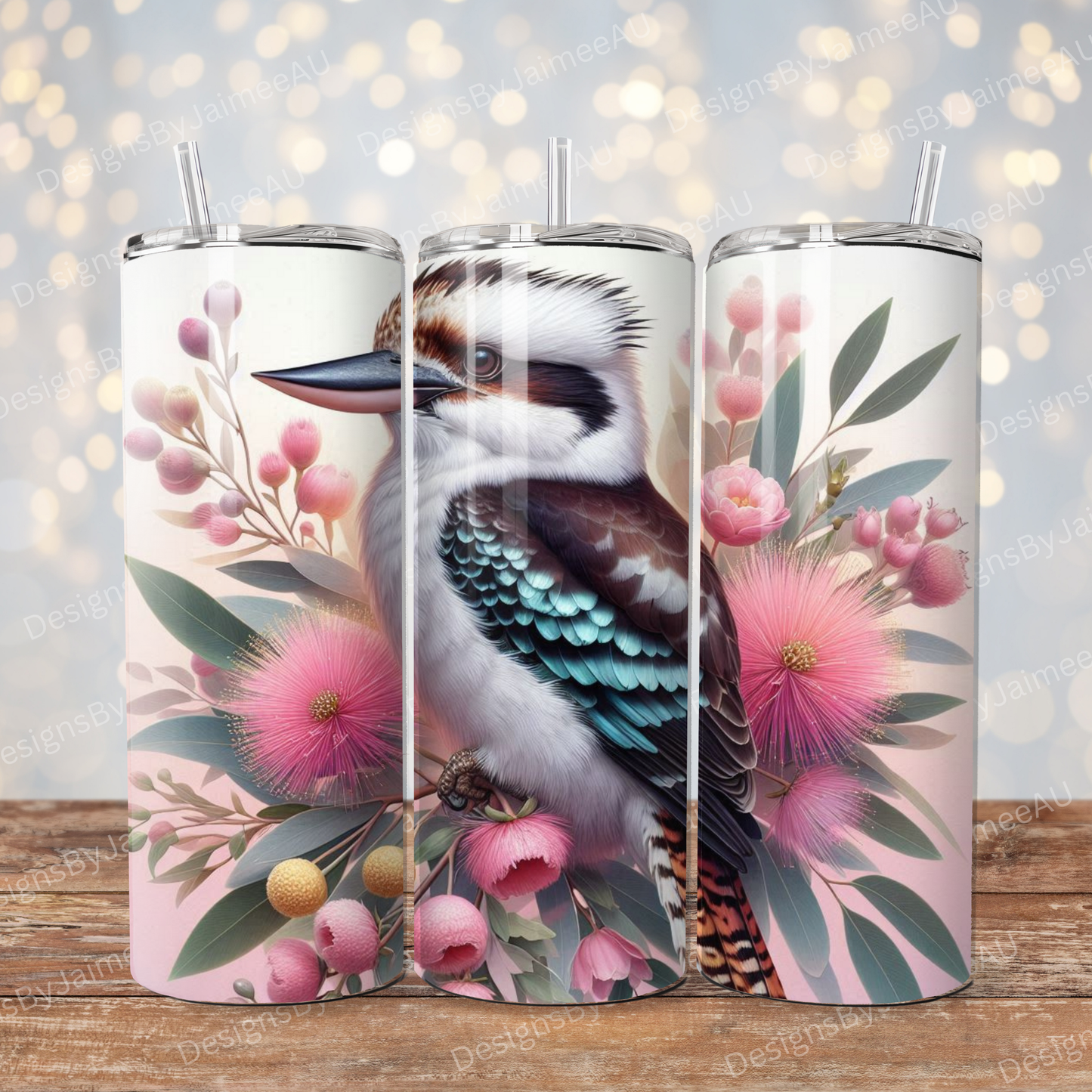 Ombre Pastel Pinks and Purples Kookaburra Digital 20oz Sublimation Tumbler Wrap