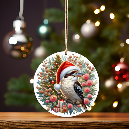 Christmas Kookaburra #2 Digital Sublimation Ornament Design