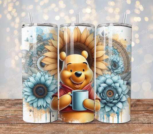 Winnie The Pooh - Coffee Design Digital 20oz Sublimation Tumbler Wrap