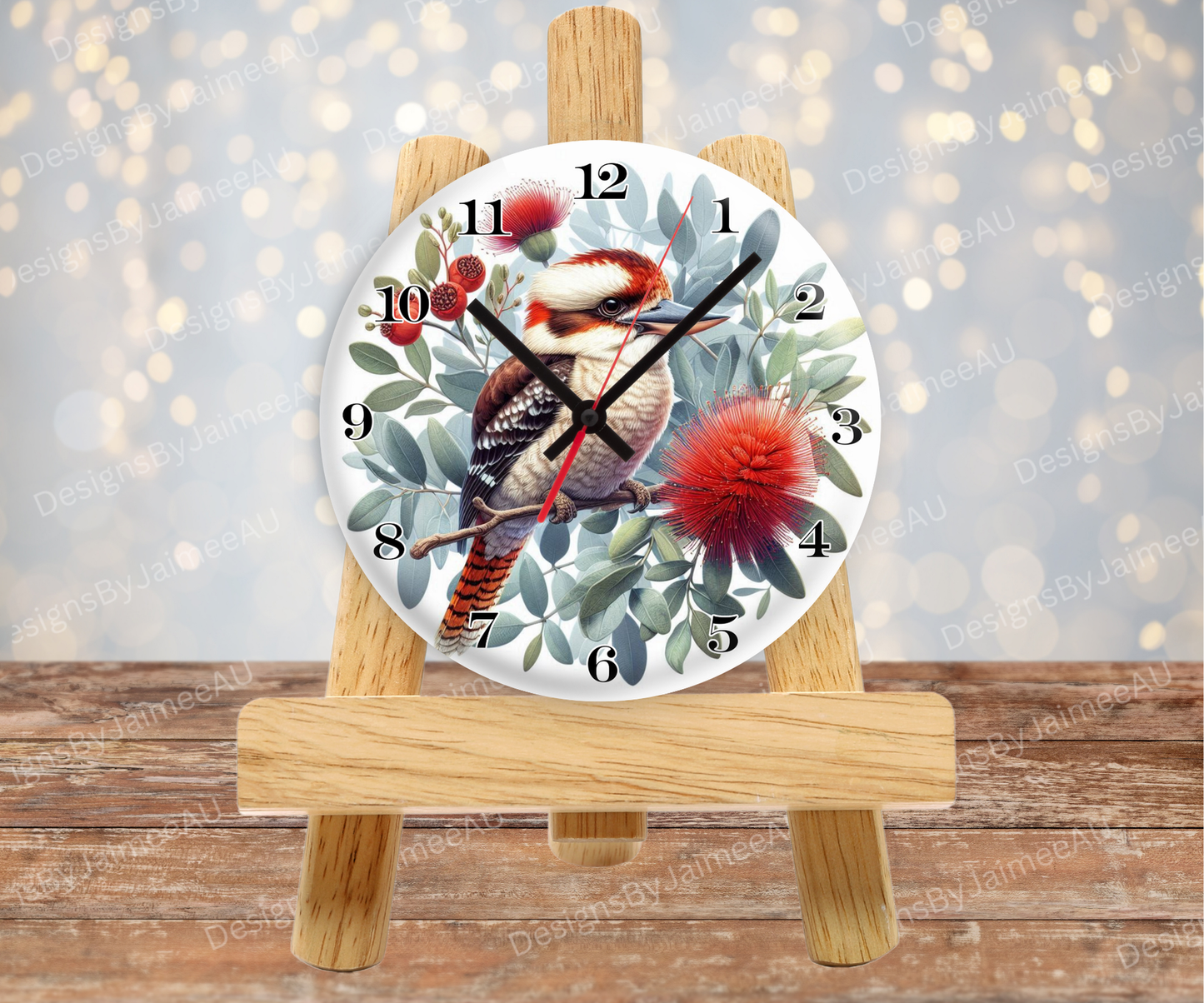 Kookaburra and Aussie Native #1 Digital Sublimation Clock Design