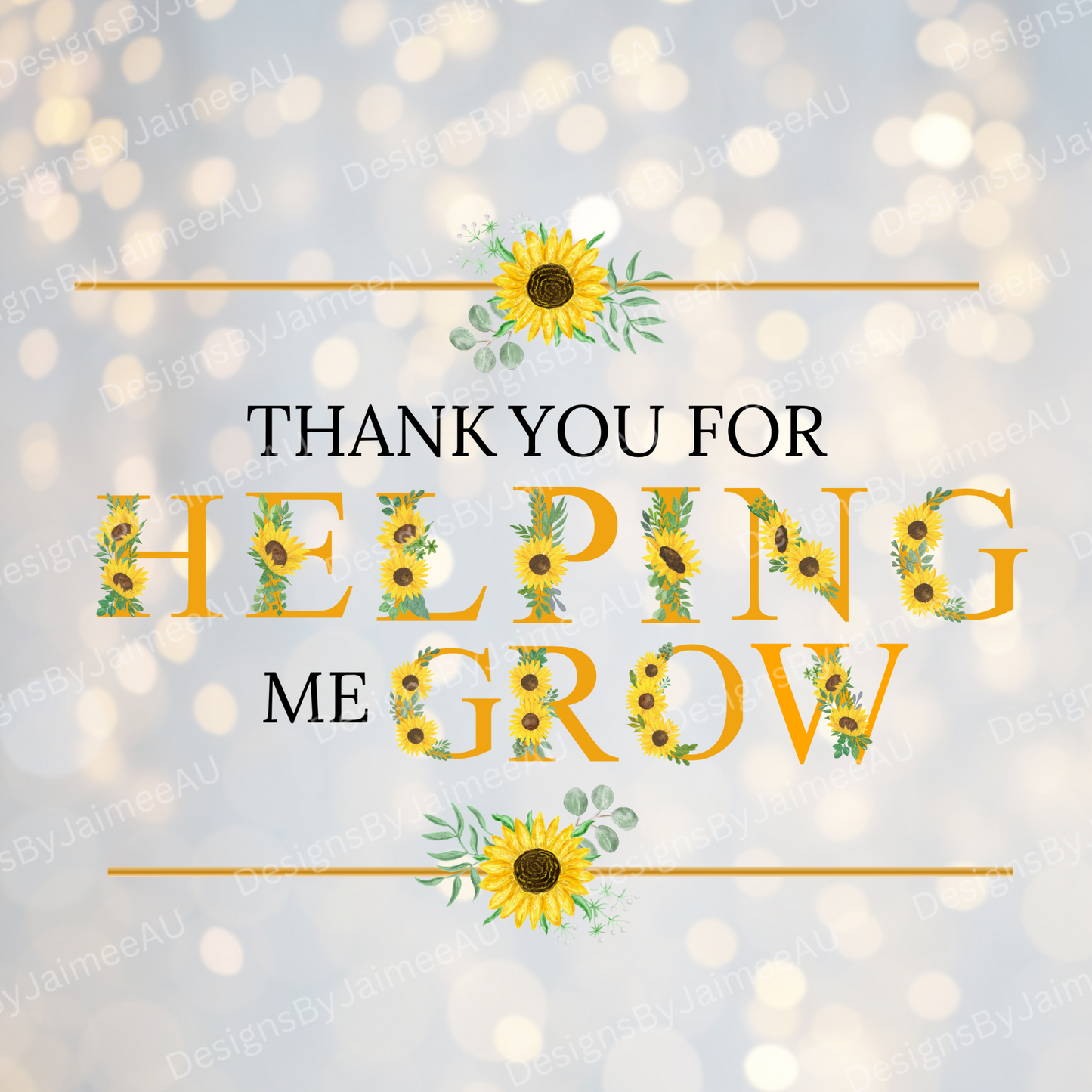 Thanks For Helping Me Grow -Sunflower Teacher Design - Digital Pot Plant UV DTF/Sticker/Decal (Copy)