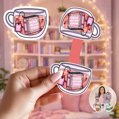 Brewed For Love Stories | Magnetic Bookmark | Handmade Bookish Accessory