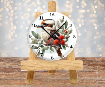 Kookaburra and Aussie Native #2 Digital Sublimation Clock Design