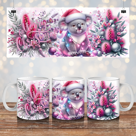 Christmas Koala #1 -Digital 11oz Sublimation Coffee Mug Design
