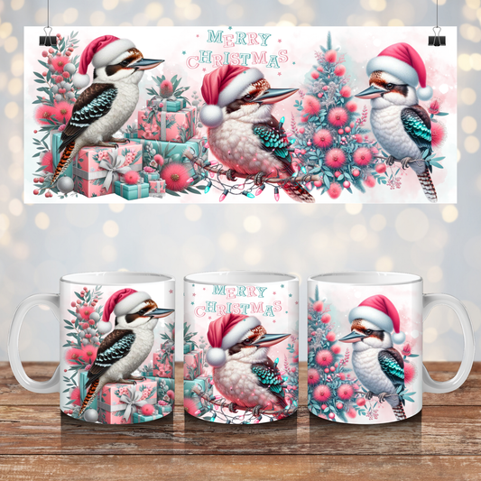 Christmas Kookaburra #1 -Digital 11oz Sublimation Coffee Mug Design