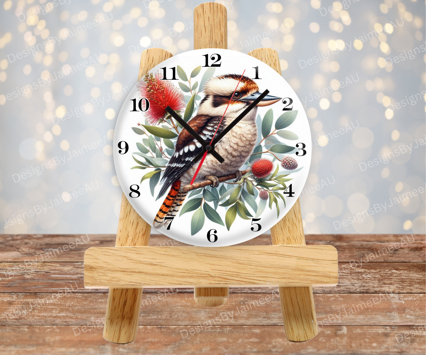 Kookaburra and Aussie Native #3 Digital Sublimation Clock Design