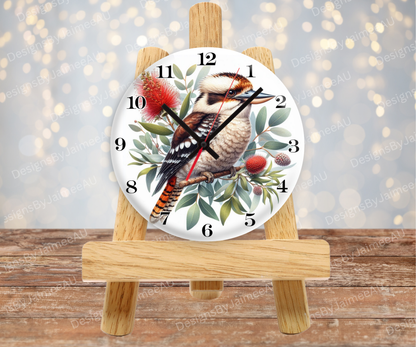 Kookaburra and Aussie Native #3 Digital Sublimation Clock Design